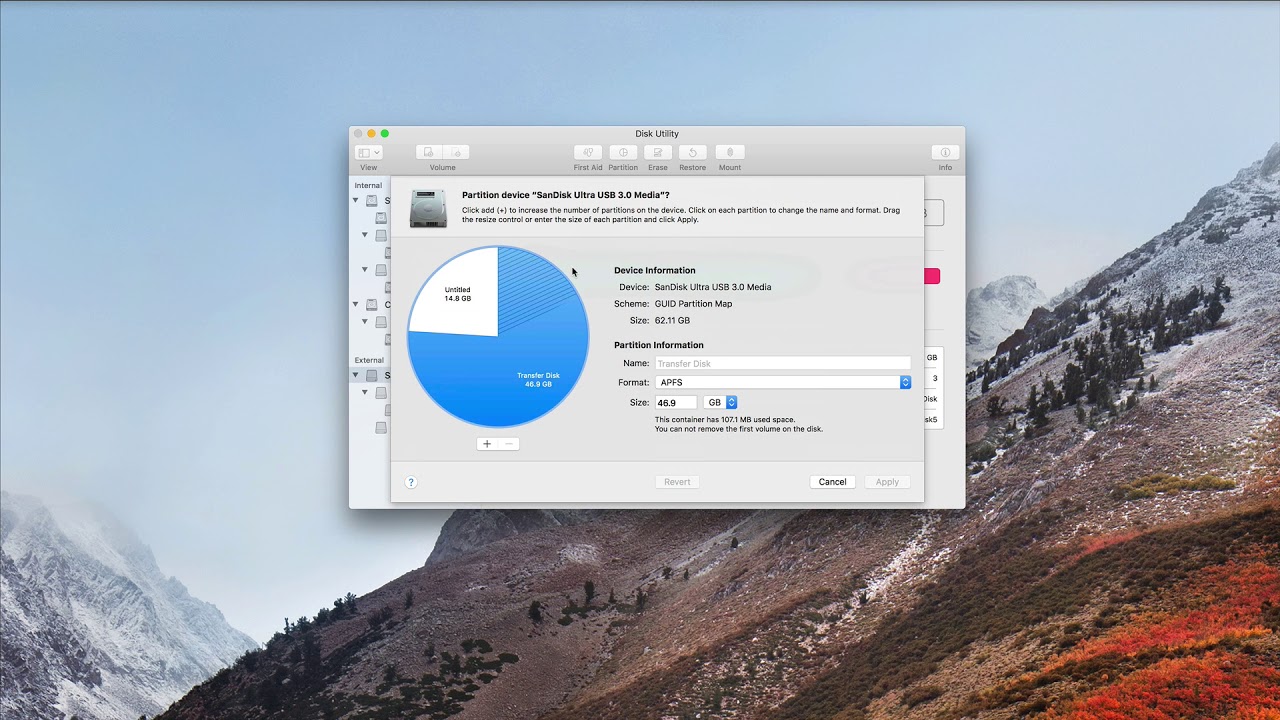 Partitioning utility for mac osx